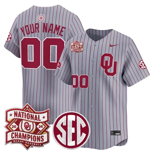 Oklahoma Sooners 2026 National Champions Patch Vapor Premier Limited Custom Jersey  - All Stitched