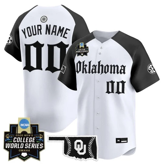 Oklahoma Sooners 2026 World Series Vapor Premier Limited Custom Jersey - Gothic Edition -   All Stitched