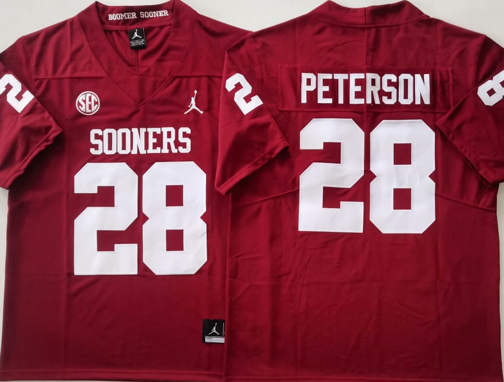 Oklahoma Sooners Red #28 PETERSON