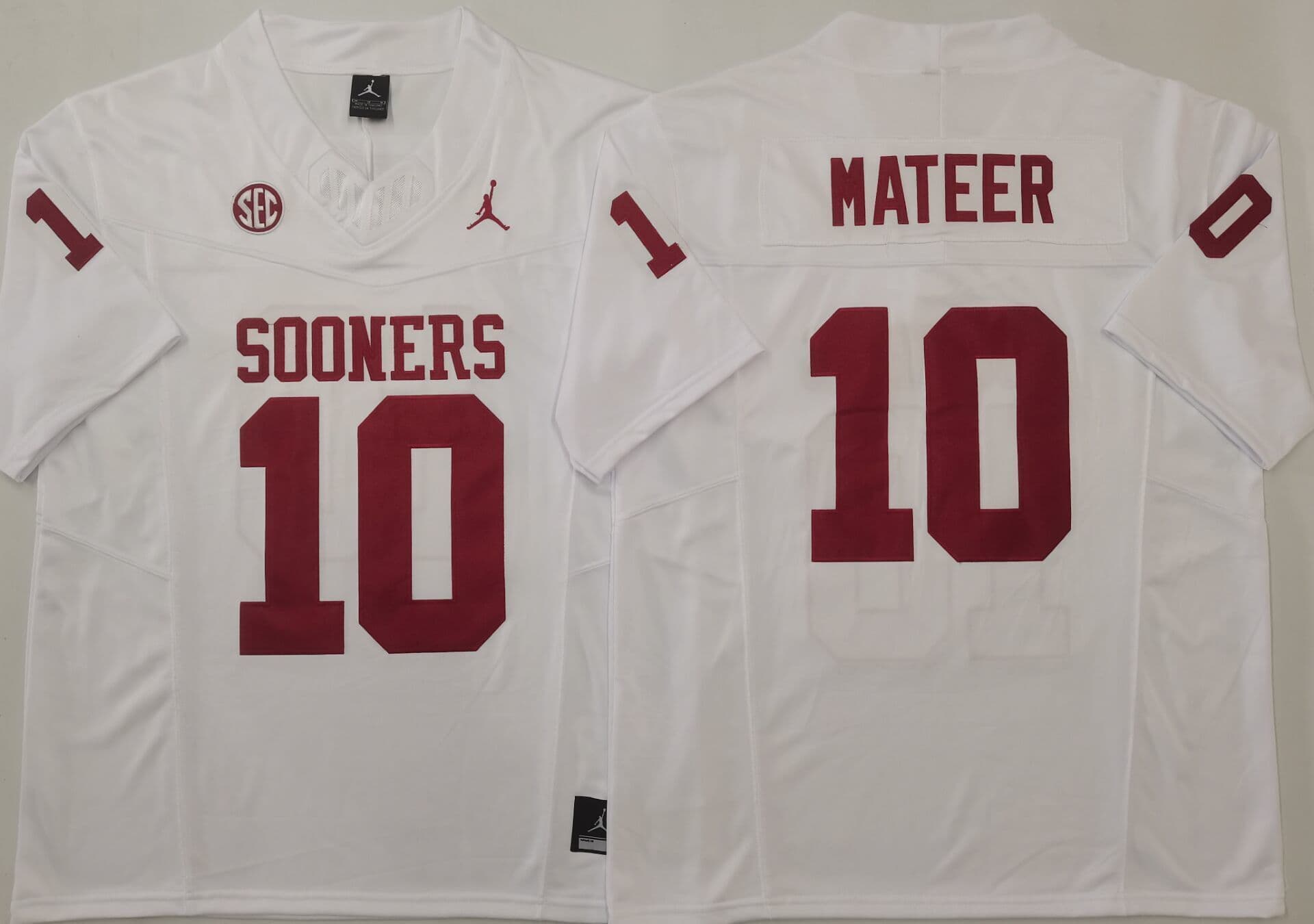 Oklahoma Sooners White #10 MATEER