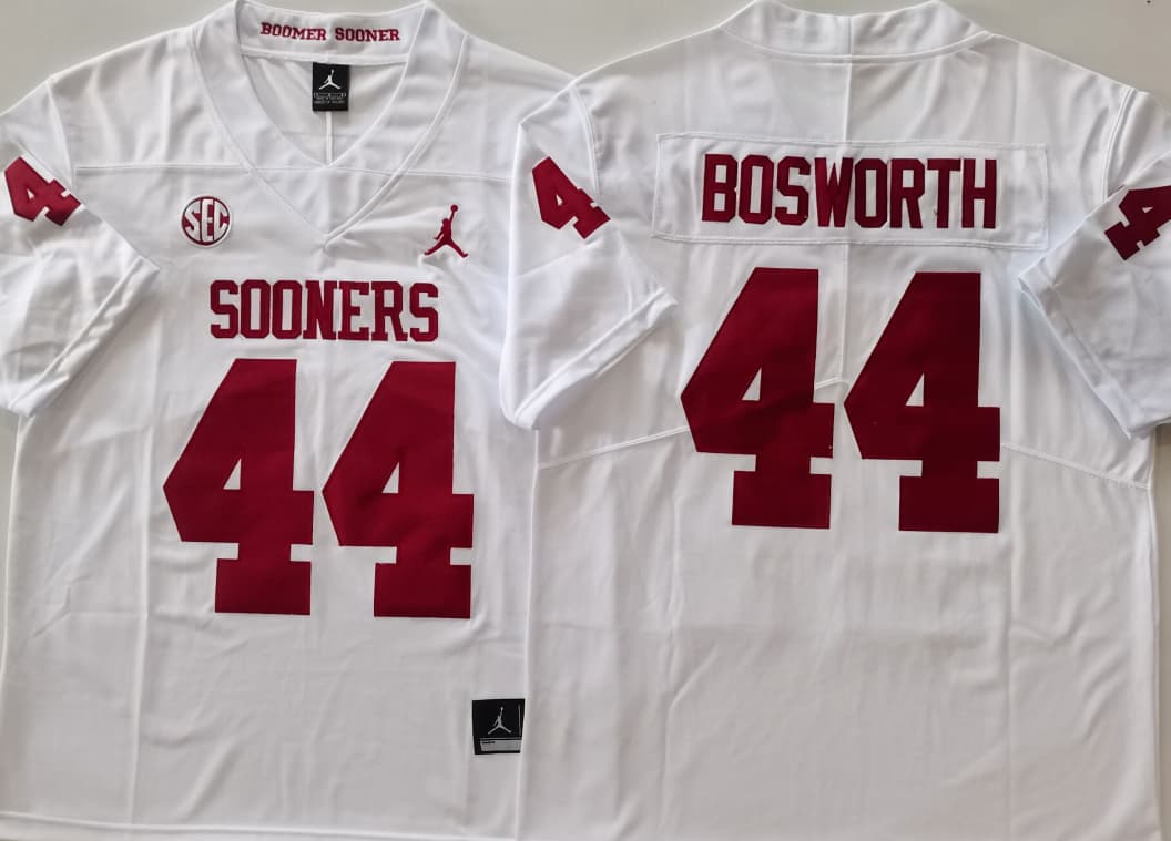 Oklahoma Sooners White #44 BOSWORTH