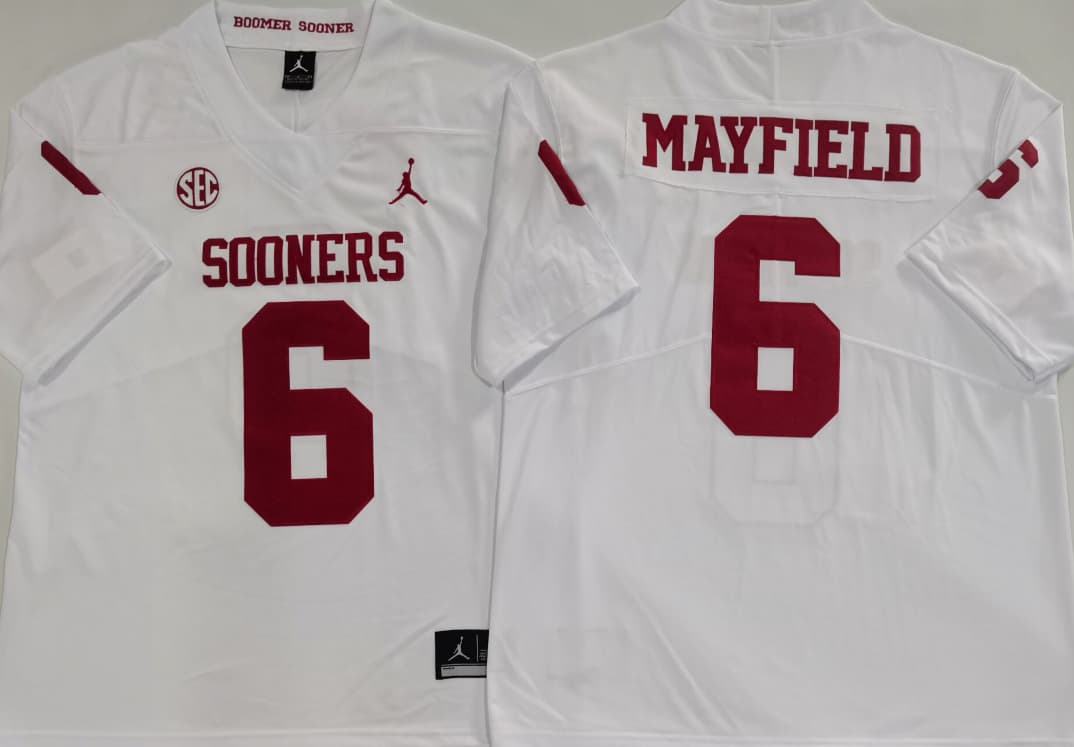 Oklahoma Sooners White #6 MAYFIELD