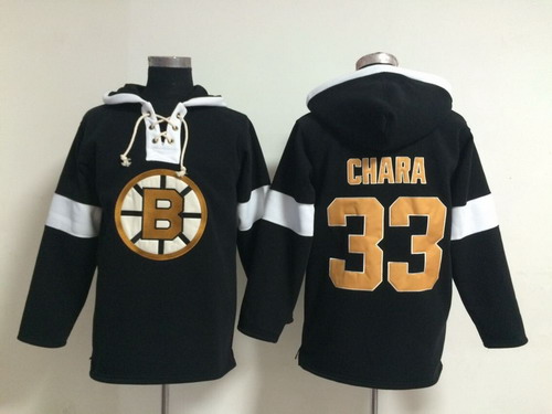Old Time Hockey Boston Bruins #33 Zdeno Chara Pullover Hoody -2014 Black Stitched