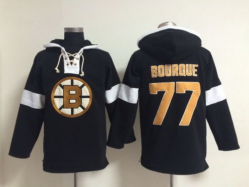 Old Time Hockey Boston Bruins #77 Ray Bourque Pullover Hoody -2014 Black Stitched