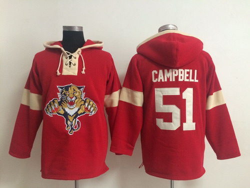 Old Time Hockey Florida Panthers #51 Brian Campbell Pullover Hoody -2014 Red Stitched