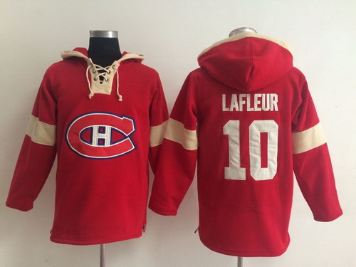 Old Time Hockey Montreal Canadiens #10 Guy Lafleur Pullover Hoody -2014 Red Stitched