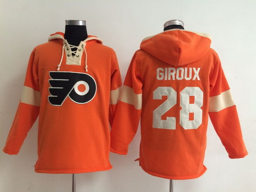 Old Time Hockey Philadelphia Flyers #28 Claude Giroux Pullover Hoody -2014 Orange Stitched