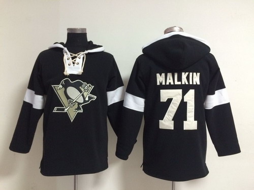 Old Time Hockey Pittsburgh Penguins #71 Evgeni Malkin Pullover Hoody -2014 Black Stitched