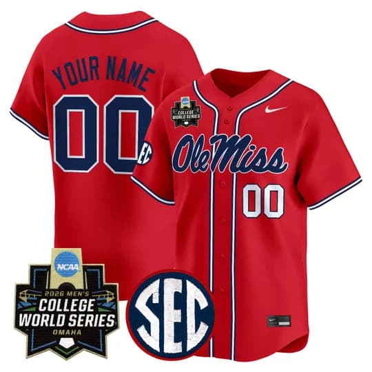 Ole Miss 2026 World Series Vapor Premier Limited Custom   Jersey - All Stitched