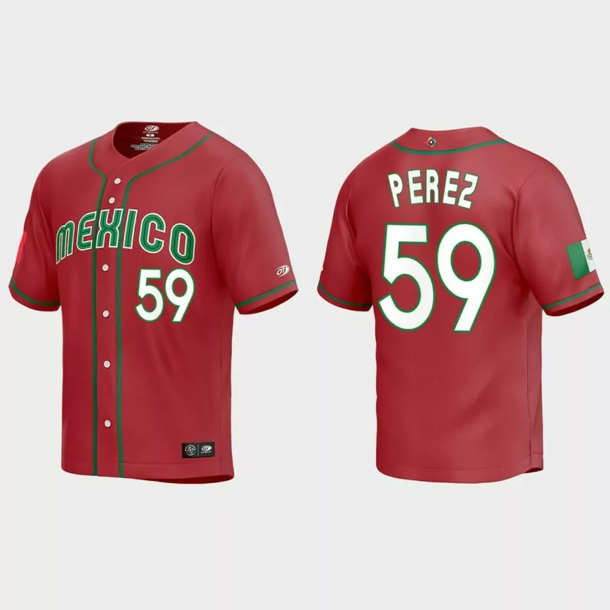 Oliver Perez Mexico Baseball 2023 World Baseball Classic Replica Jersey – Red
