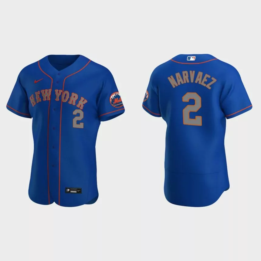 Omar Narvaez New York Mets Authentic Jersey – Royal