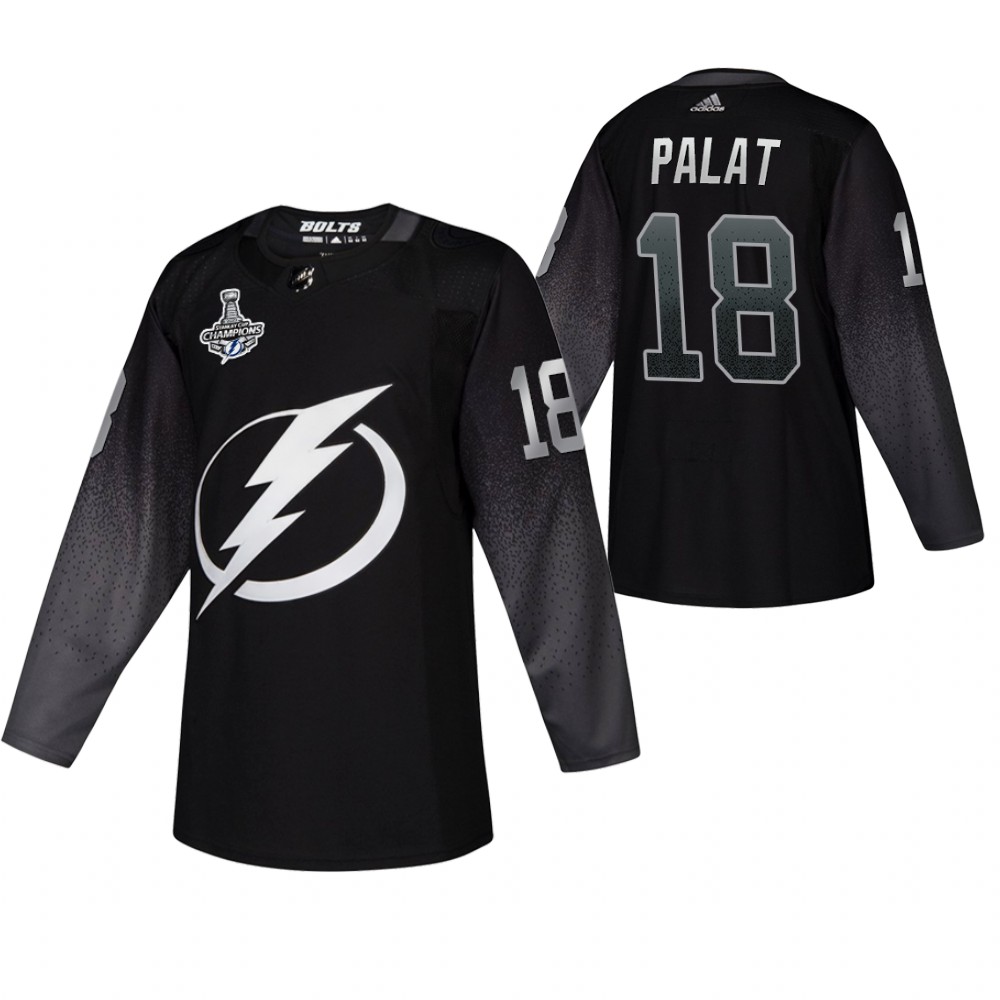 Ondrej Palat Lightning 2020 Stanley Cup Champions Black Alternate Authentic Jersey