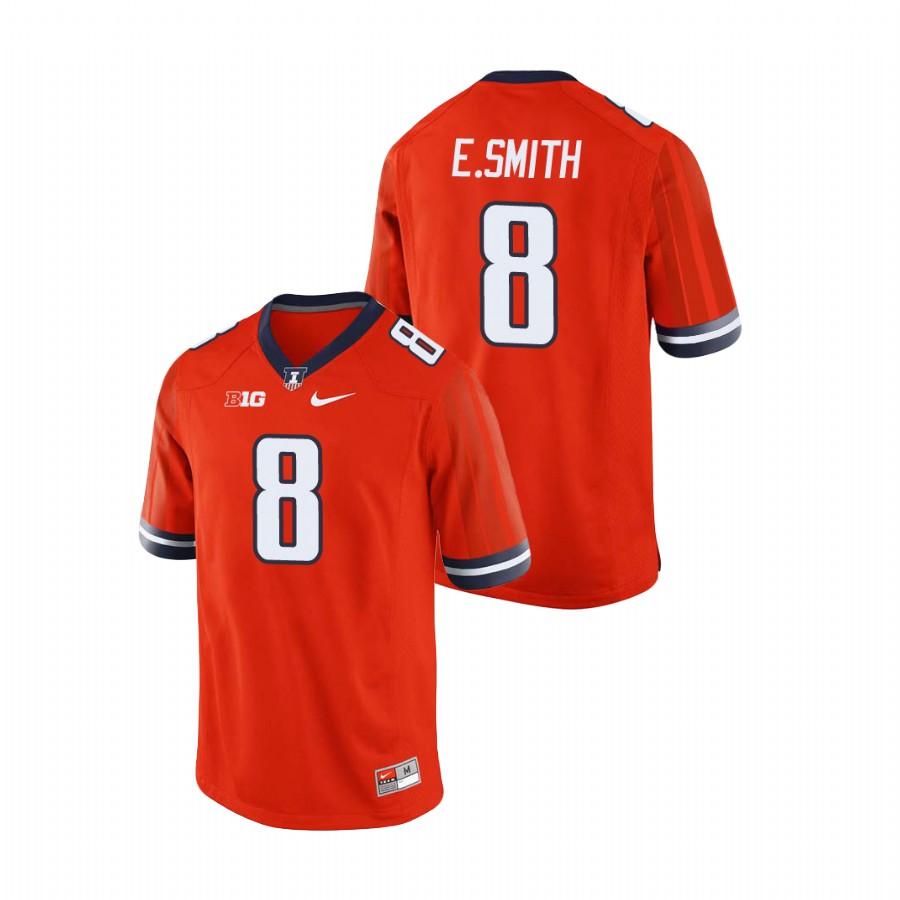 Orange Men's Illinois Fighting Illini Eddie Smith Replica Football Jersey