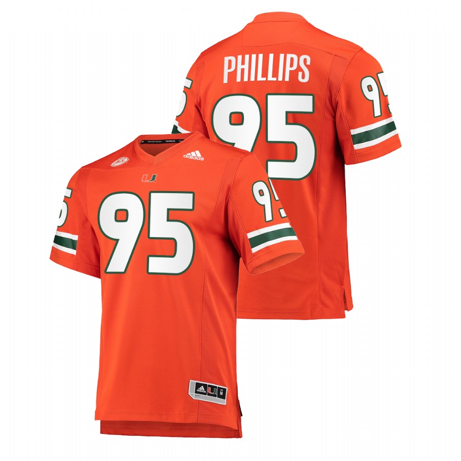 Orange Men Miami Hurricanes Jaelan Phillips College Football NFL Alumni Jersey Men's Jersey Miami Hurricanes Jaelan Phillips Orange College Football NFL Alumni Jersey