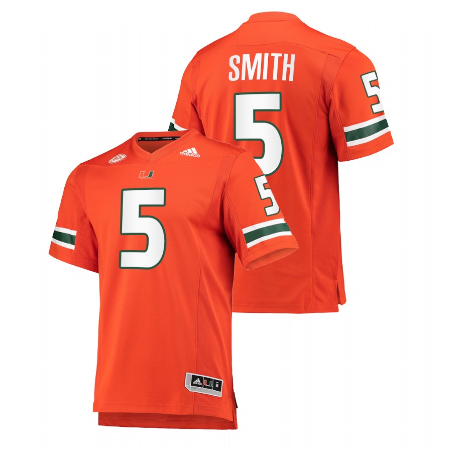 Orange Men Miami Hurricanes Key'Shawn Smith College Football Premier Jersey Men's Jersey Miami Hurricanes Key'Shawn Smith Orange College Football Premier Jersey