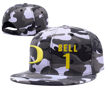 Oregon Ducks 1 Jordan Bell Gray Camo College Basketball Adjustable Hat