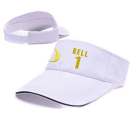 Oregon Ducks 1 Jordan Bell White College Basketball Adjustable Visor