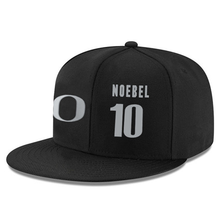 Oregon Ducks 10 Charlie Noebel Black College Basketball Adjustable Hat
