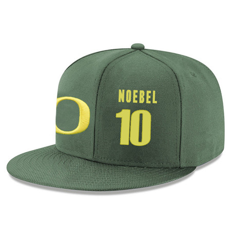 Oregon Ducks 10 Charlie Noebel Green College Basketball Adjustable Hat
