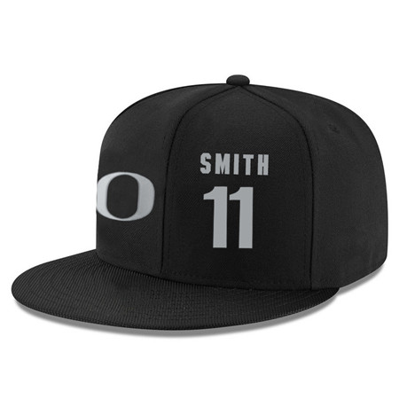 Oregon Ducks 11 Keith Smith Black College Basketball Adjustable Hat