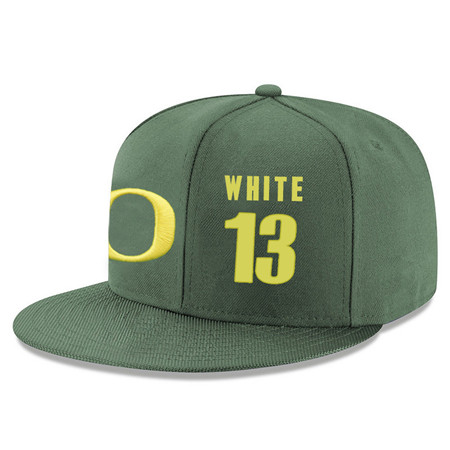 Oregon Ducks 13 Paul White Green College Basketball Adjustable Hat