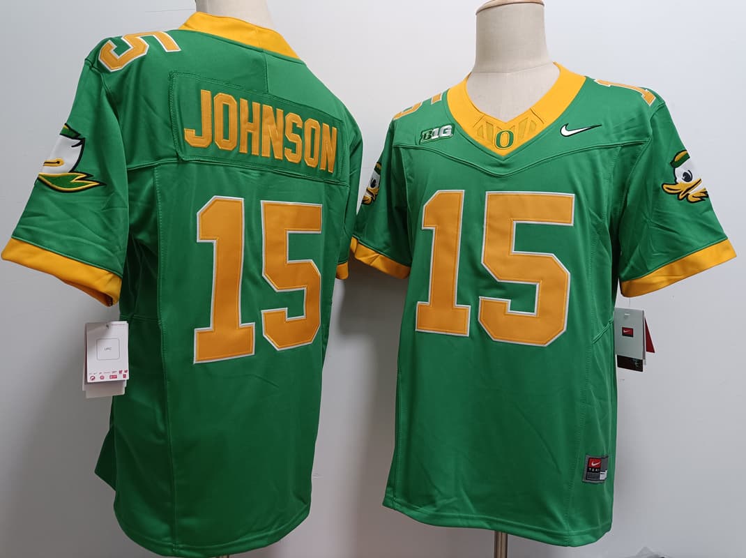 Oregon Ducks 2025 Shoe Duck Jersey - All Stitched  #15 Tez   Johnson