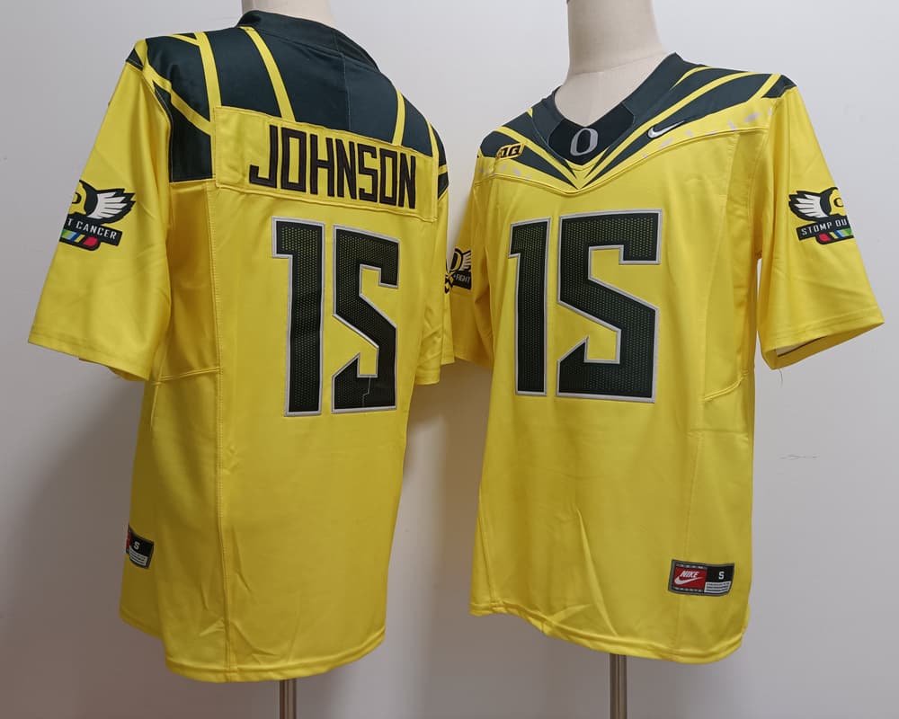 Oregon Ducks 2025 Shoe Duck Jersey - All Stitched  #15 Tez  Johnson