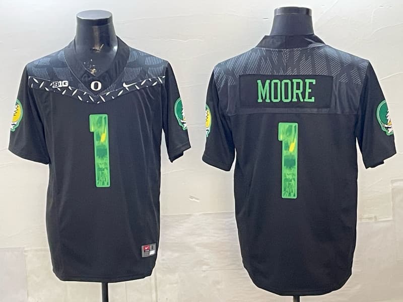 Oregon Ducks 2025 Shoe Duck Jersey - All Stitched Dakorien  Moore - 1