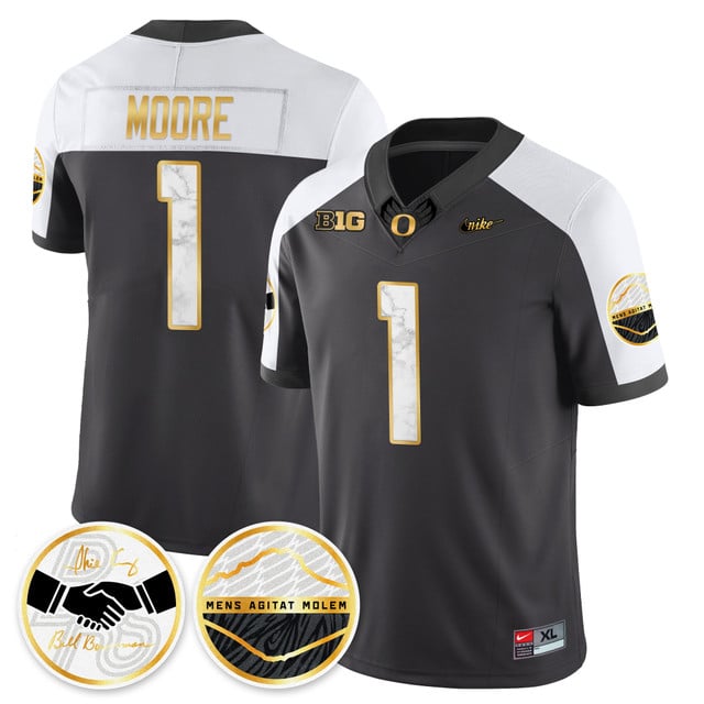 Oregon Ducks 2025 Shoe Duck Jersey - All Stitched Dakorien Moore - 1