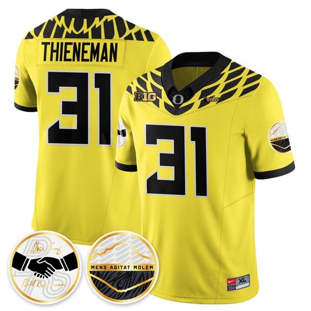 Oregon Ducks 2025 Shoe Duck Jersey - All Stitched Dillon  Thieneman - 31