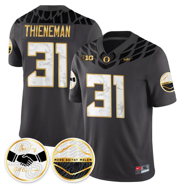 Oregon Ducks 2025 Shoe Duck Jersey - All Stitched Dillon Thieneman   - 31