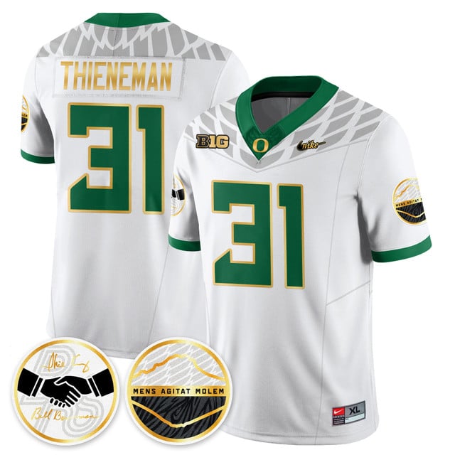 Oregon Ducks 2025 Shoe Duck Jersey - All Stitched Dillon Thieneman  -  31