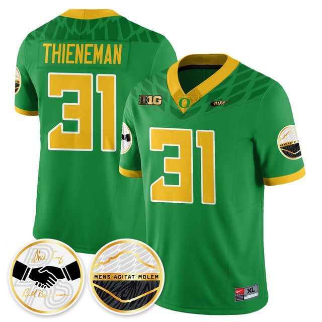 Oregon Ducks 2025 Shoe Duck Jersey - All Stitched Dillon Thieneman -  31