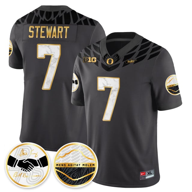 Oregon Ducks 2025 Shoe Duck Jersey - All Stitched Evan  Stewart  - 7