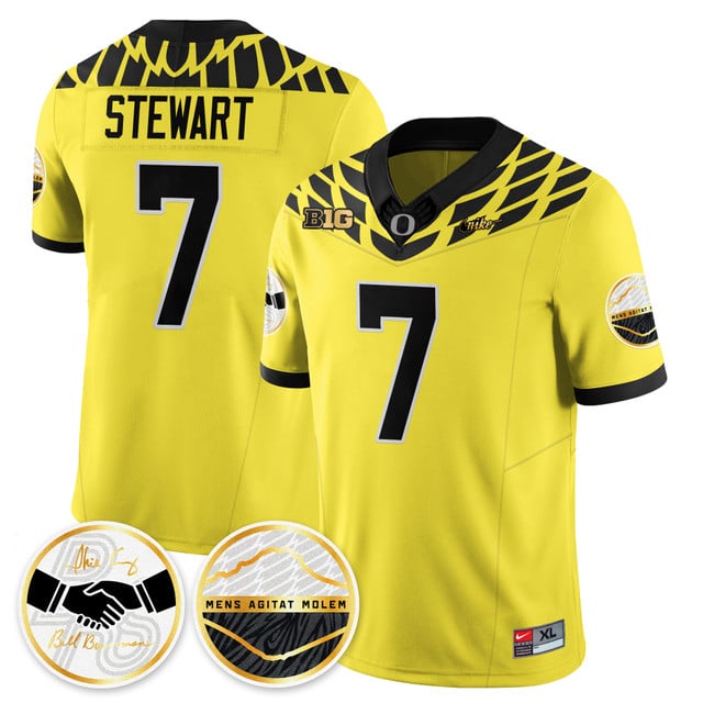Oregon Ducks 2025 Shoe Duck Jersey - All Stitched Evan Stewart    - 7