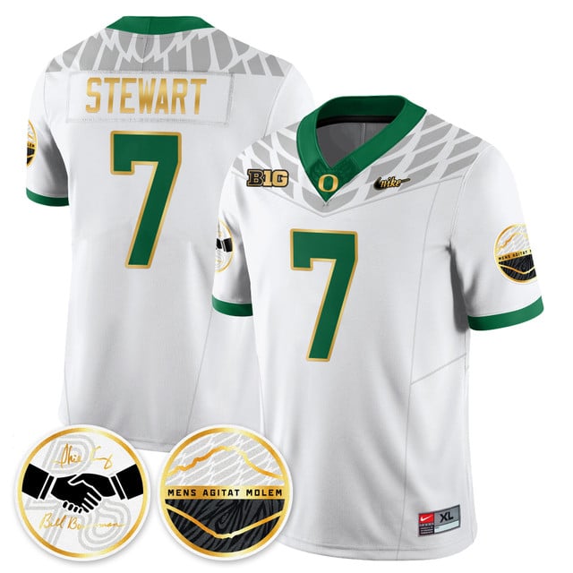 Oregon Ducks 2025 Shoe Duck Jersey - All Stitched Evan Stewart  -  7