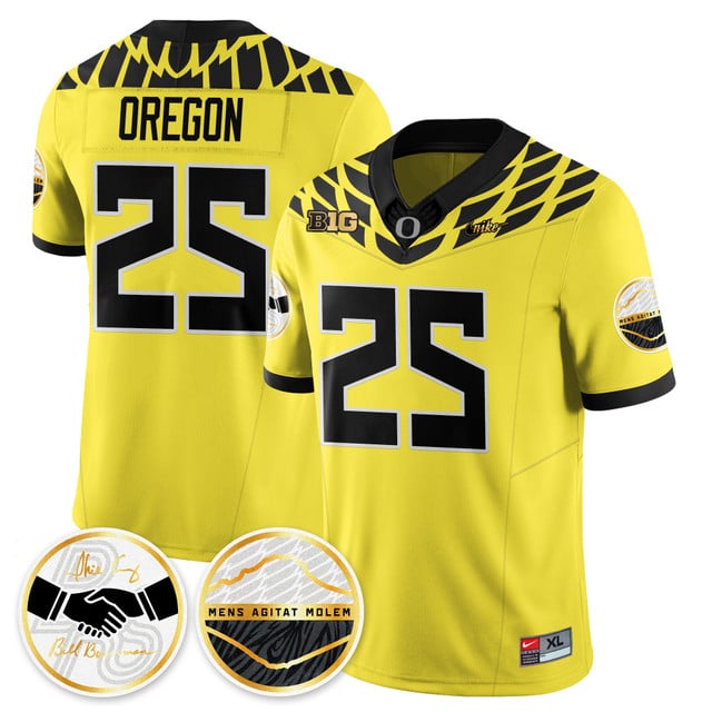 Oregon Ducks 2025 Shoe Duck Jersey - All Stitched Oregon  -   25
