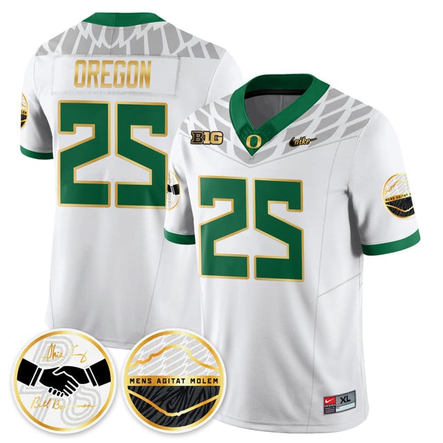 Oregon Ducks 2025 Shoe Duck Jersey - All Stitched Oregon  -  25