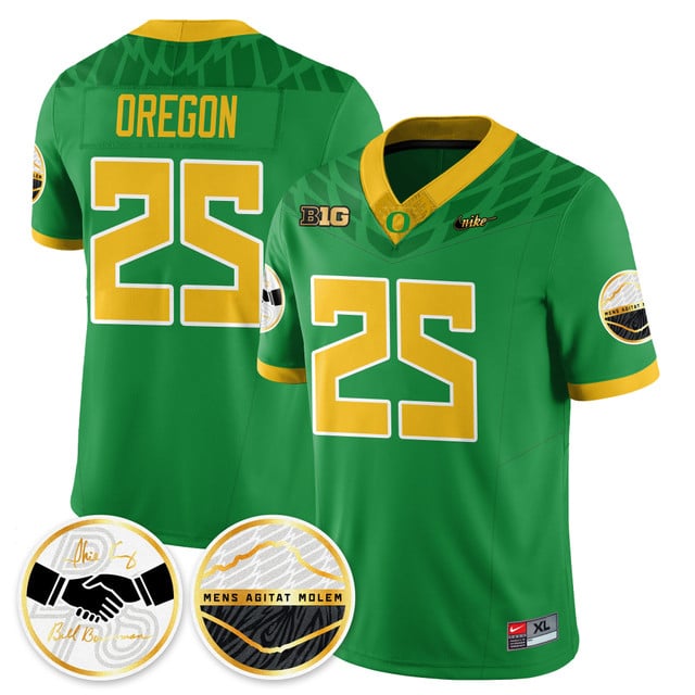 Oregon Ducks 2025 Shoe Duck Jersey - All Stitched Oregon -   25