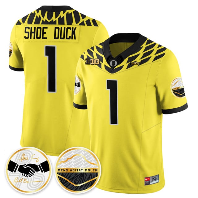 Oregon Ducks 2025 Shoe Duck Jersey - All Stitched Shoe Duck -    1