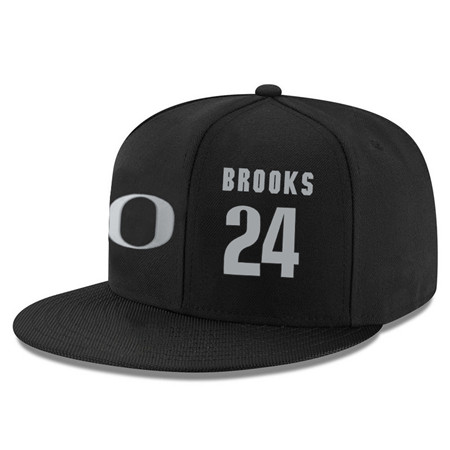 Oregon Ducks 24 Dillon Brooks Black College Basketball Adjustable Hat