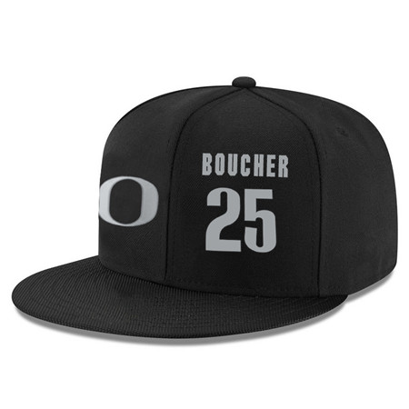 Oregon Ducks 25 Chris Boucher Black College Basketball Adjustable Hat