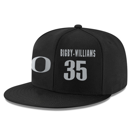 Oregon Ducks 35 Kavell Bigby Williams Black College Basketball Adjustable Hat