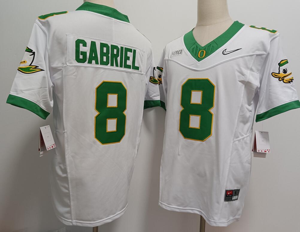 Oregon Ducks 8 Dillon Gabriel white jERSEY