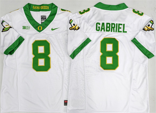 Oregon Ducks White #8 GABRIEL