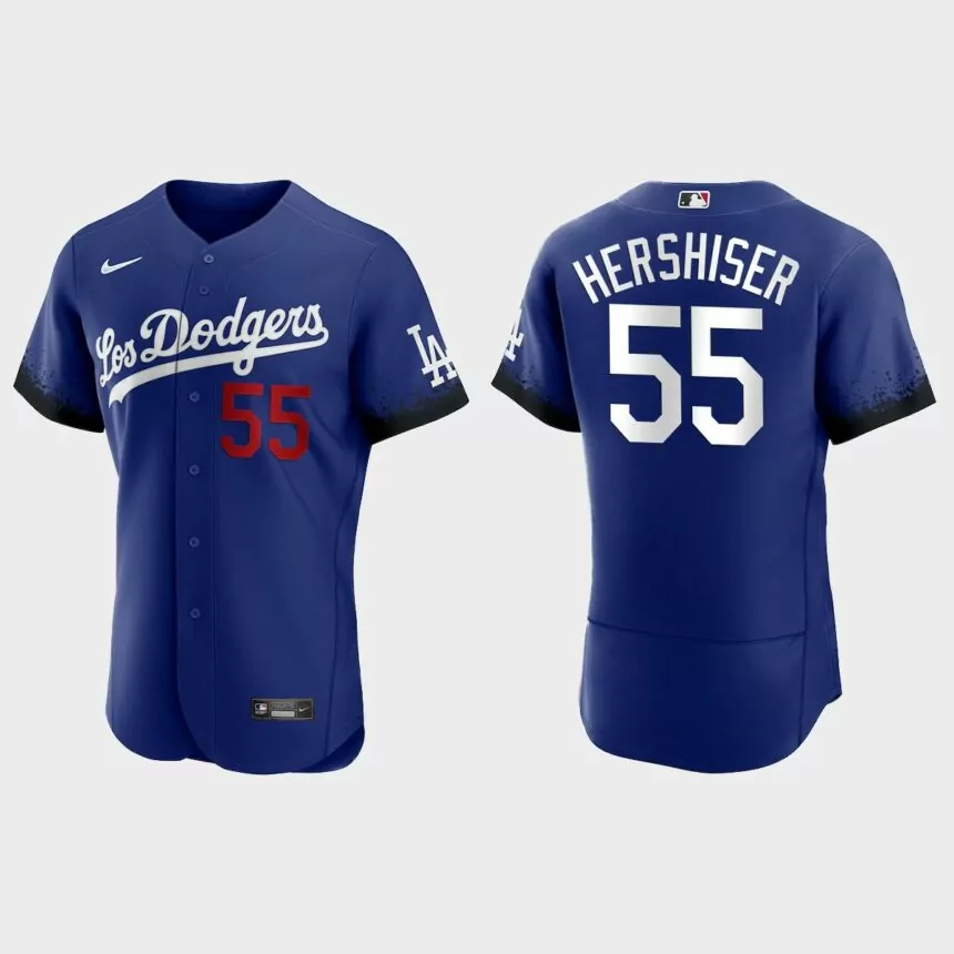 Orel Hershiser Los Angeles Dodgers 2021 City Connect Authentic Jersey – Royal
