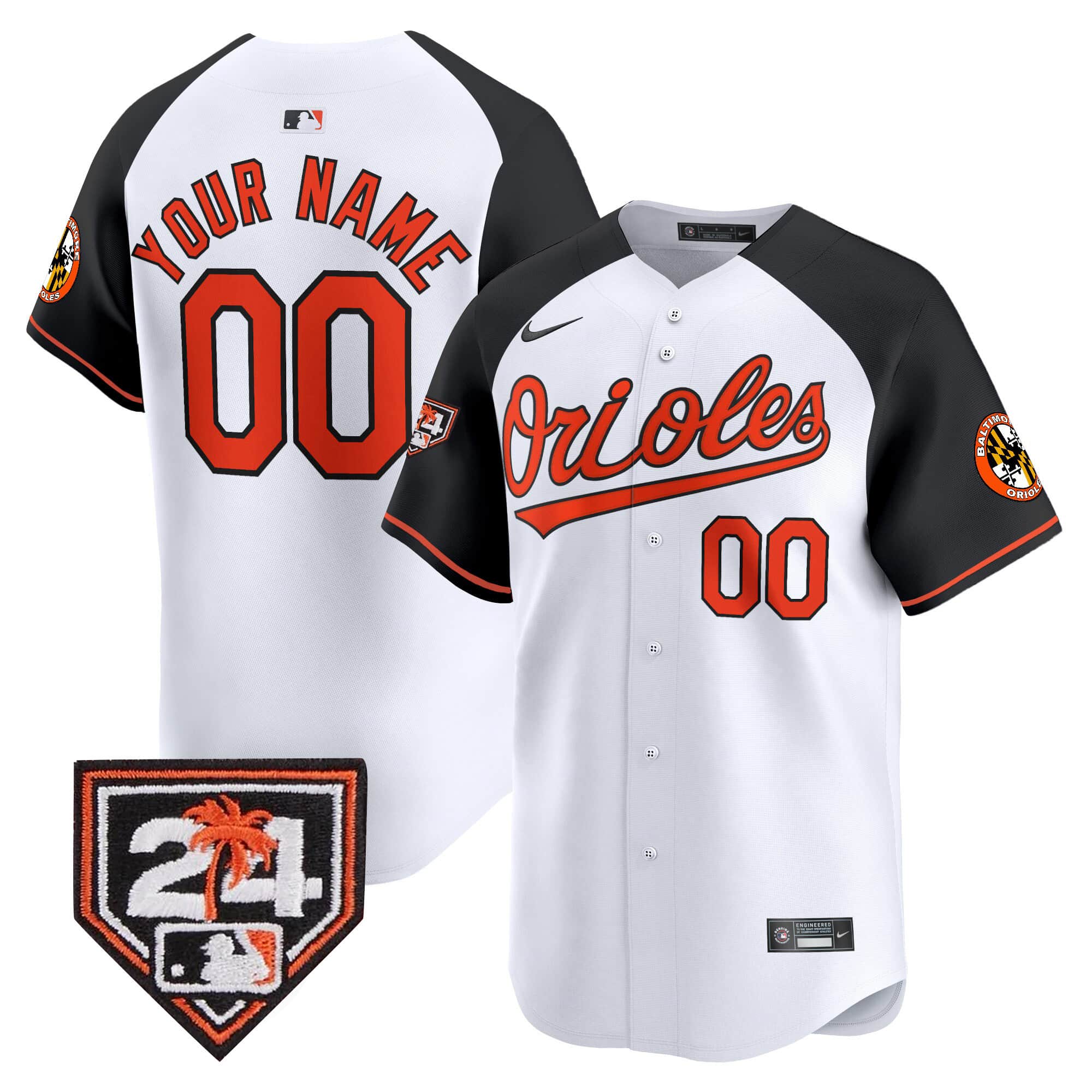 Orioles 2024 Spring Training Patch Vapor Premier  Limited Custom Jersey – All Stitched
