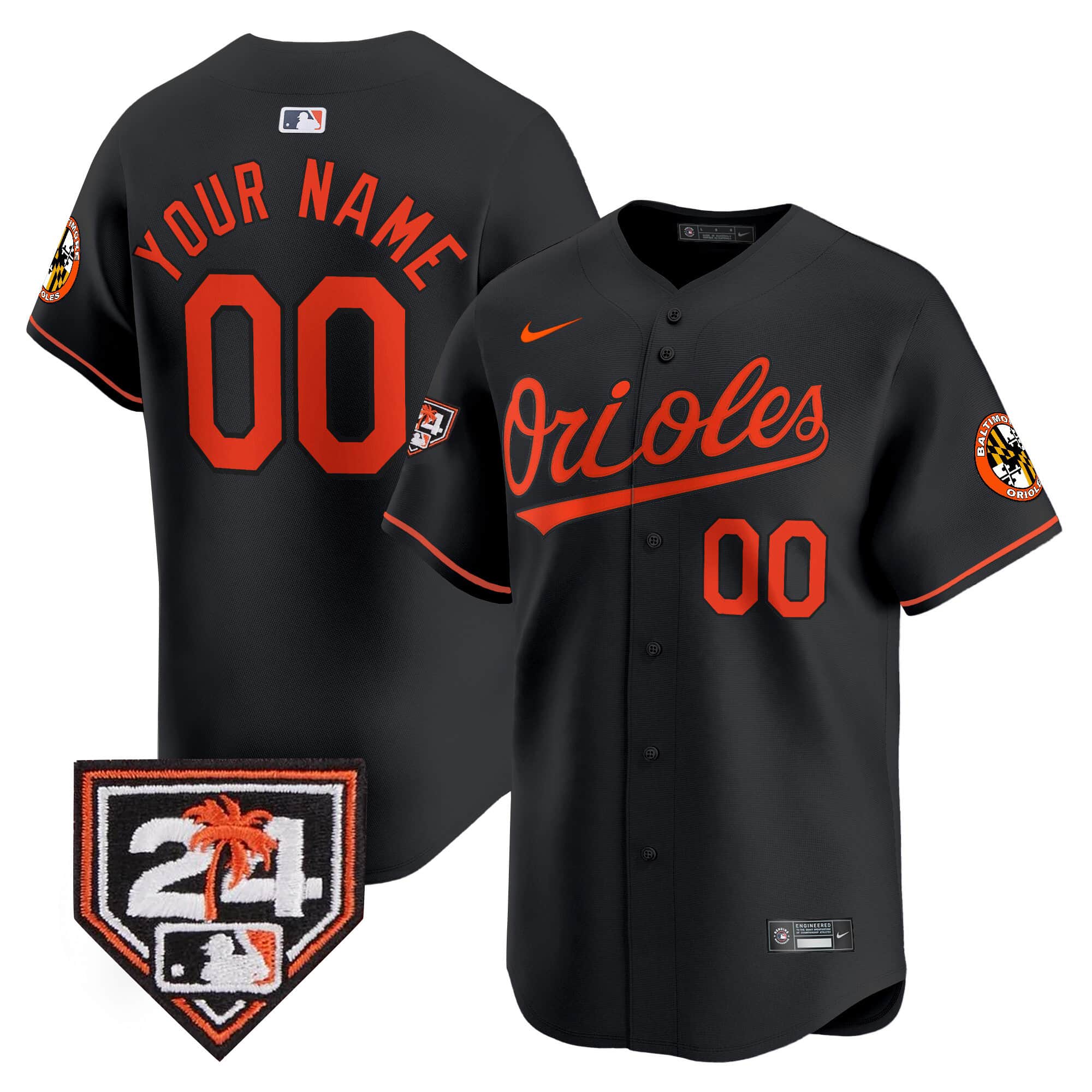 Orioles 2024 Spring Training Patch Vapor Premier Limited Custom Jersey  – All Stitched