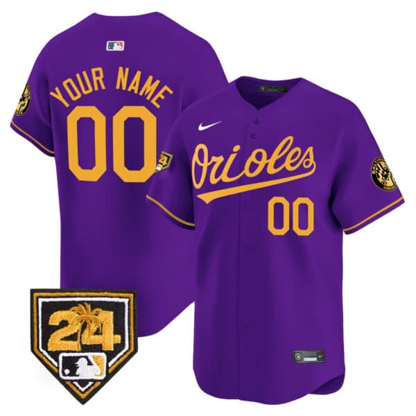 Orioles 2024 Spring Training Patch Vapor Premier Limited Custom Jersey – All     Stitched