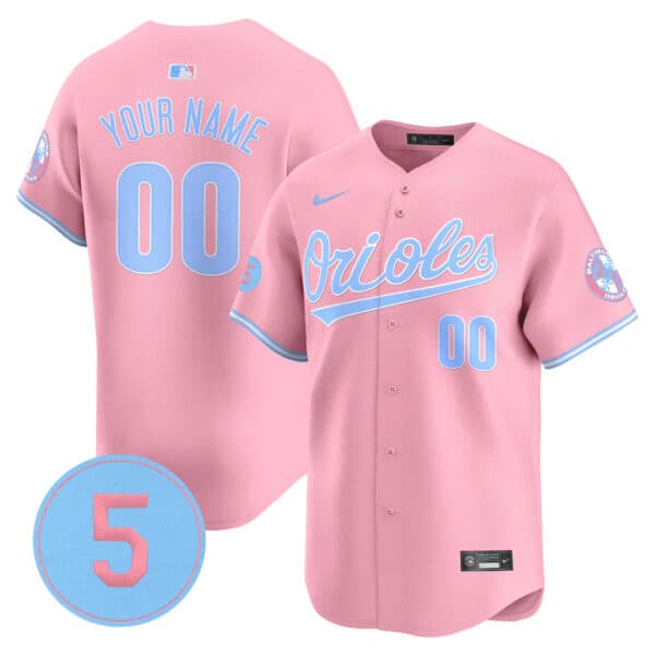 Orioles Bubblegum Pink Robinson Patch Vapor Premier Limited    Custom Jersey – All Stitched